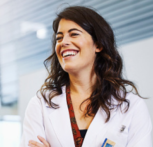 Woman medical professional smiling candidly