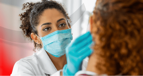 Dental professional helping 