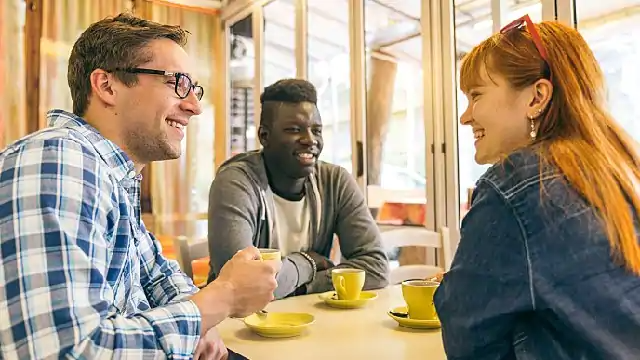friends having a coffee
