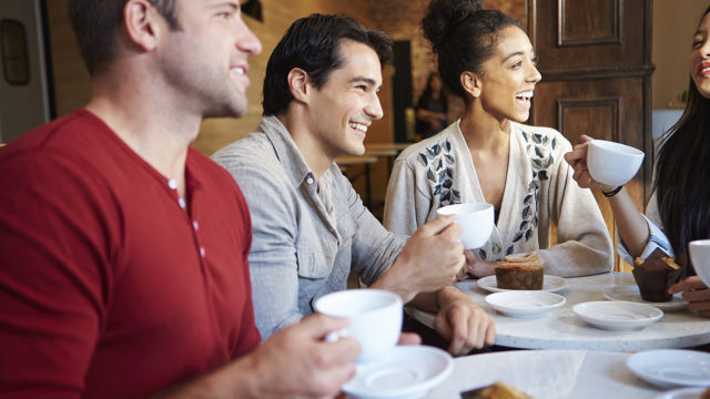 friends having coffee