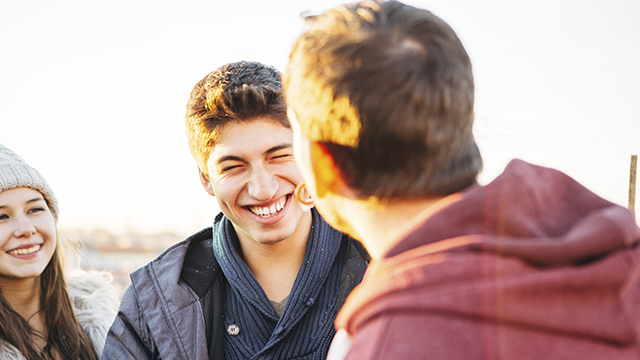Friends laughing