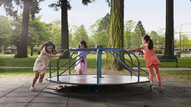 kids playing in park