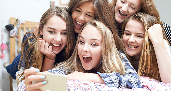Group of friends taking a photo
