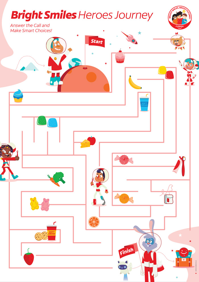 Dr. Rabbit’s Counting Chart & How to Brush Wall Poster