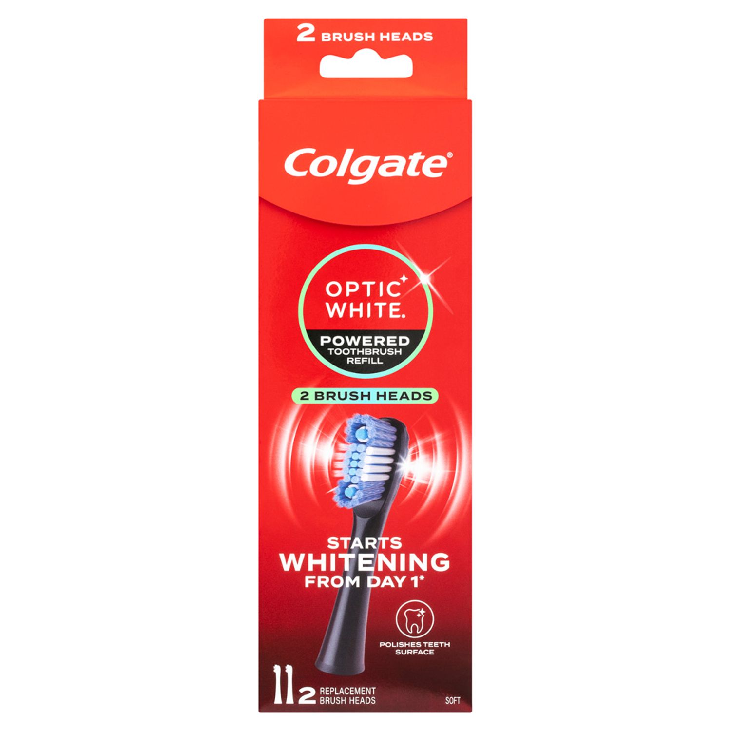 Colgate® Optic White® Powered Toothbrush Soft Refill 2 Pack